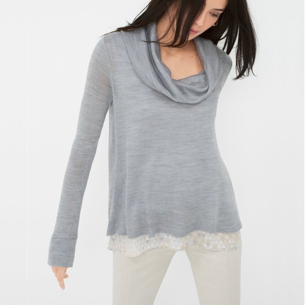 2/$30 White House Black Market Cabi Cowl Neck Layered Pullover Sweater #1431